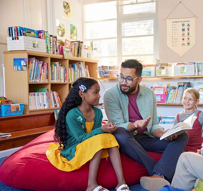 Number and Shapes-Educational Pennant Flag Wall Gifts for Baby Boys Girls Kids-Canvas Hanging Flag Pennant Banner Wall Decor Gifts for Classroom Nursery Baby Room Homeschool Reading Room Front Door