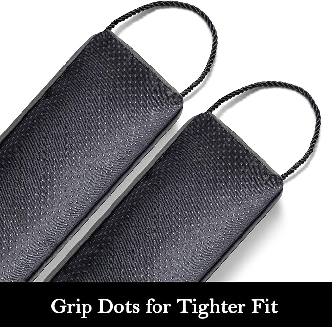 Sunolga 30 Inch Door Draft Stopper with Removable Cover for Gaps Up to 3 Inch, Machine Washable Noise and Air Blocker for Bottom of Door and Window, Gray