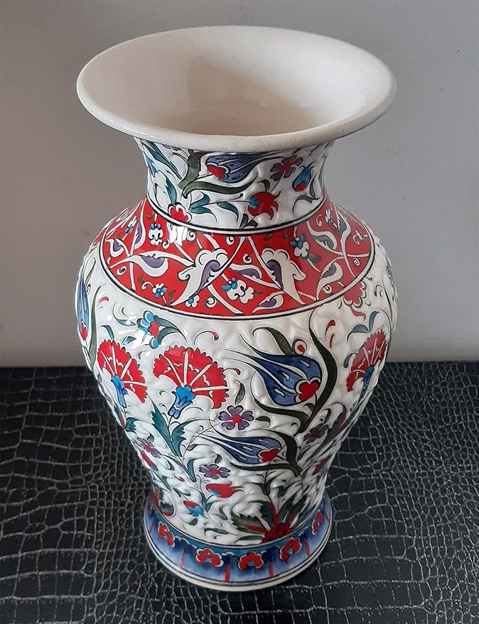 Handmade Ceramic Flower Vase, 13 inches of Height