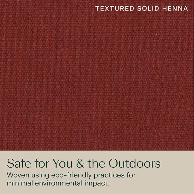 Honeycomb Outdoor Deep Seat, 24 x 23, Textured Solid Henna Chair Cushion for Patio Furniture