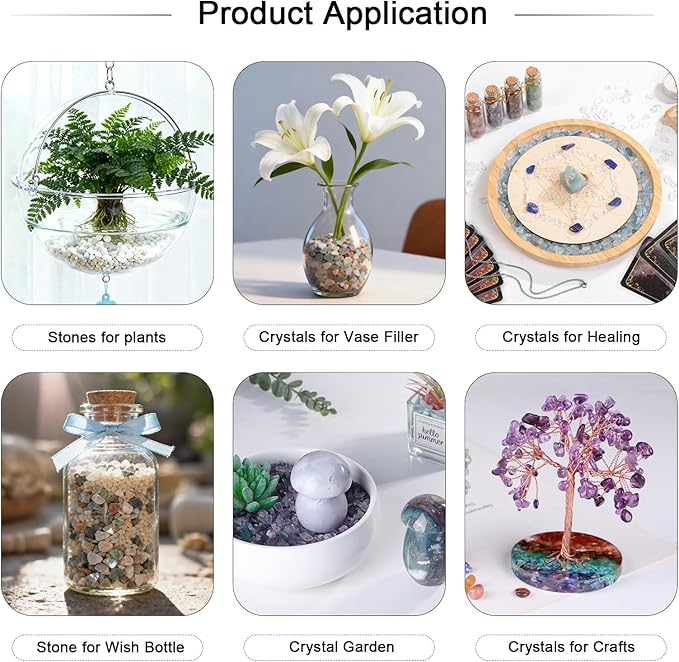 SUNYIK Black Agate Tumbled Chips Stone Crushed Pieces Irregular Shaped Stones 1pound(about 460 gram)