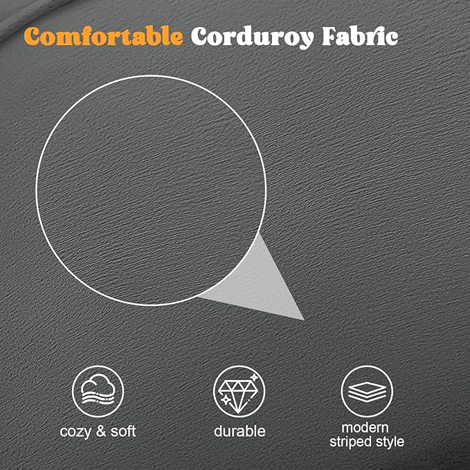 MeMoreCool Stuffed Round Pouf Ottoman Foot Rest, Floor Pouf Foot Stool with Soft Foam Chunk Filling, Small Round Ottoman Footstool Circle Footrest for Living Room