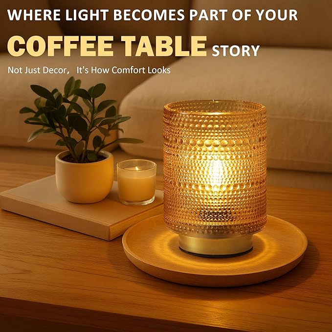 Battery Operated Decorative Lamp with Timer for Bookshelf/Bedside/Coffee Table Decor,Small Cordless Table Lamps with LED Warm Bulb for Dorm/Office/Patio/Entryway/Mantle/Home Decor(Golden)