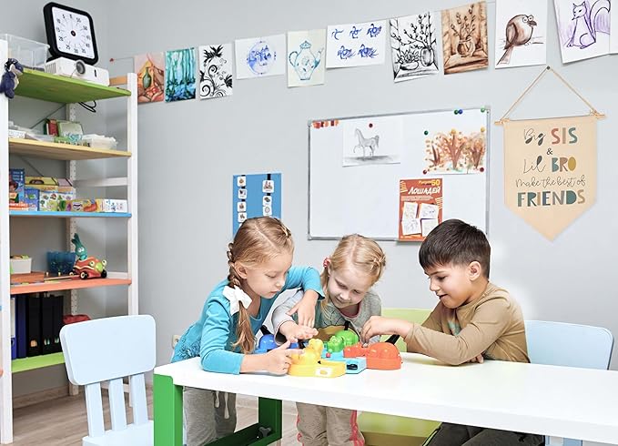 Big Sis Lil Bro Make the Best Friends-Big Sister,Little Brother-Sibling Sign Above Crib-Wall Gift for Baby Boys Girl Kids-Canvas Hanging Pennant Banner Wall Decor Gifts for Nursery Baby Room Playroom