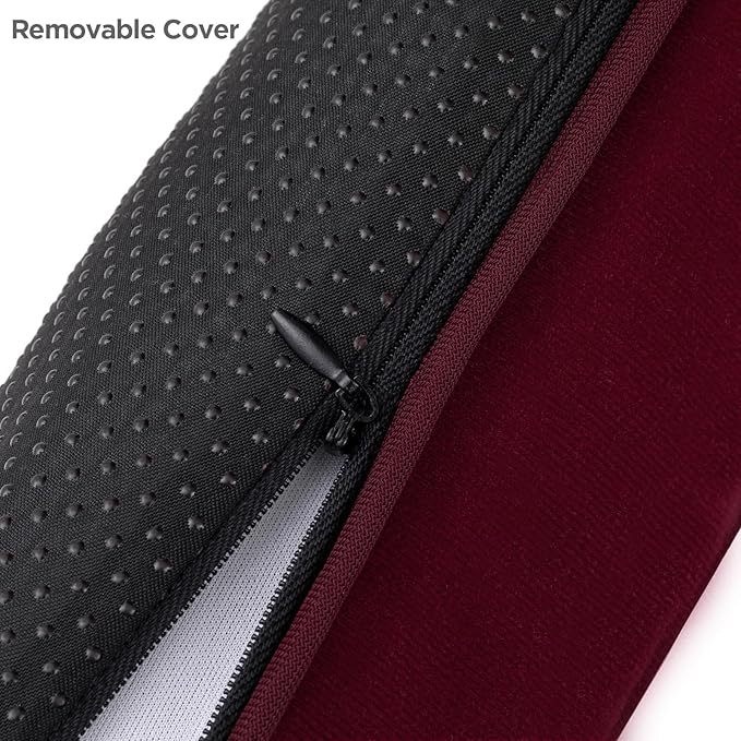 Sunolga 36" Door Draft Stopper Blocks Hot Cold Air with Removable Washable Cover for Gaps Up to 3", All-Season Noise and Wind Seal for The Bottom of Door and Window, Red