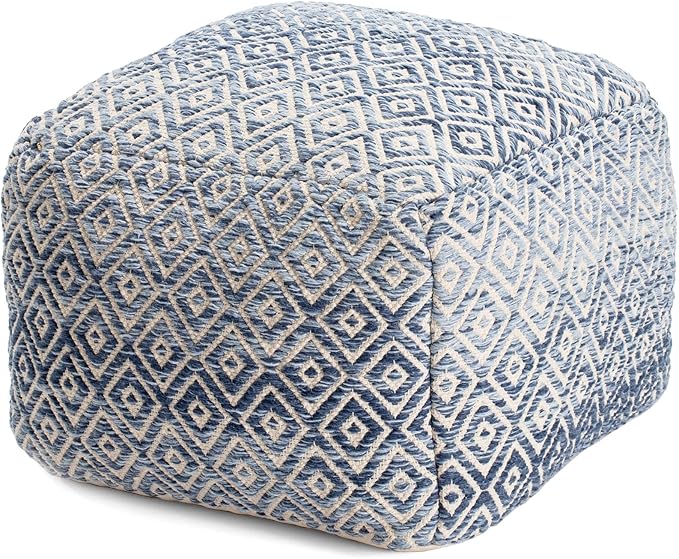Anji Mountain 22"x22"x16" Handmade & Handcrafted Ottoman Pouf Comfortable Pouf Ottoman Foot Rest & Home Décor Accent for Living Room, Bedroom, Nursery, Kids Room, Patio