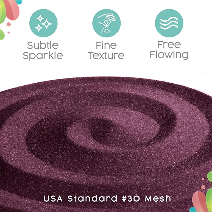 Sandsational Sparkle Sangria Unity Sand -1.5 LB (22oz), Dark Burgundy Colored Sand for Weddings, Vase Filler, Home Decor, Crafts, Terrariums, and More