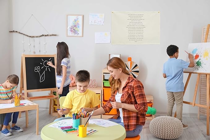 Psalms Christian Bible Verses Scripture Quote Religious Church Decor Sunday School Decor Prayer Room Faith The Lord Bless You And Keep Rectangular Banner Flag Sign Poster Wall Art Christmas Gift