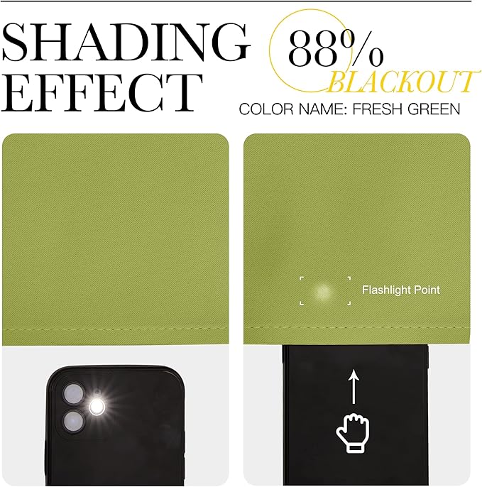 NICETOWN Fresh Green Blackout Curtains 86 inches Length for Living Room, 2 Panels, 55" Wide, Thermal Insulated Long Drapes for Large Window