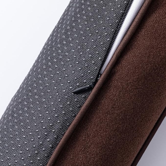 Sunolga 72 Inch Door Draft Stopper with Removable Cover for Gaps Up to 3 Inch, Machine Washable Noise and Air Blocker for Bottom of Door and Window, Brown