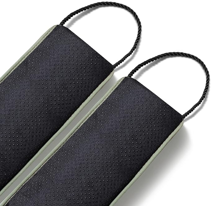 Sunolga 38 Inch Door Draft Stopper with Removable Cover for Gaps Up to 3 Inch, Machine Washable Noise and Air Blocker for Bottom of Door and Window, Light Green