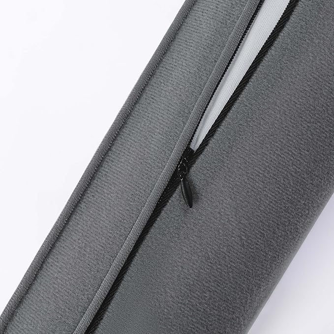 Sunolga 38" Door Draft Stopper for Bottom of Door, Under Door Gap Filler with Removable Cover up to 3 Inches, Weighted Bottom of Door Barrier for Noise, Air, Wind and Light, Gray, 2 Pack