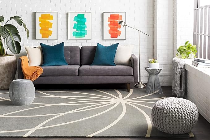 Mark&Day Pouf Ottoman, Haidershofen Texture Taupe Round Pouf Foot Rest for Living Room, Bedroom and Boho Home Decor (14"x20"x20")