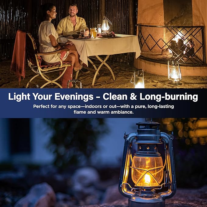 Firefly Kosher Clean Fuel Lamp Oil - Smokeless, Virtually Odorless, and - Long-Lasting Burn Time for Indoor & Outdoor Lamps - 5 Gallons - Made in USA