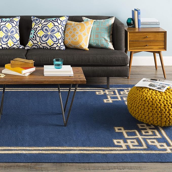 Mark&Day Pouf Ottoman, Haidershofen Texture Mustard Round Pouf Foot Rest for Living Room, Bedroom and Boho Home Decor (14"x20"x20")