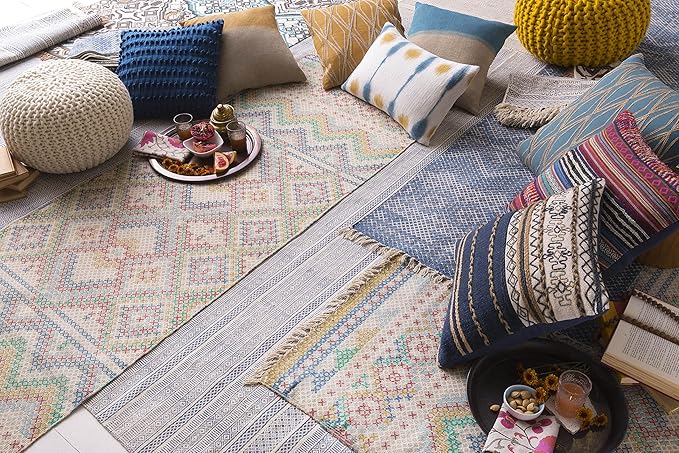 Mark&Day Pouf Ottoman, Haidershofen Texture Mustard Round Pouf Foot Rest for Living Room, Bedroom and Boho Home Decor (14"x20"x20")